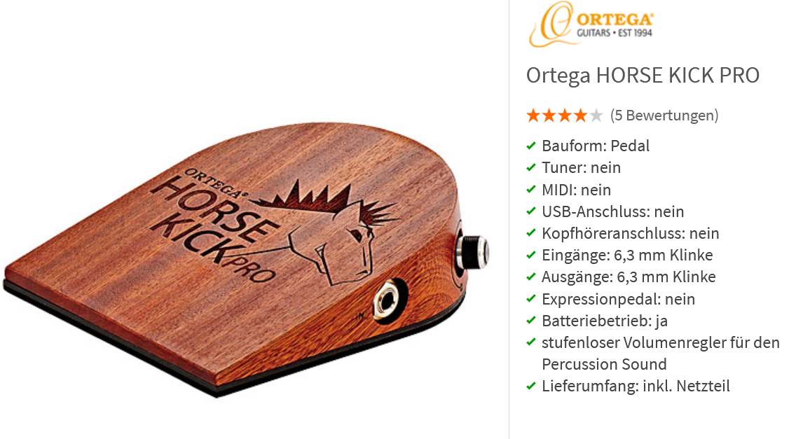 1 ST Ortega HORSE KICK PRO  Effektgert Akustikgitarre CHF 80.-